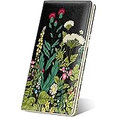 Nipichsha Womens Wallet, RFID Slim Wallets for Women, Thin Ladies Credit Card Holder Purse, Cute Leather Bifold Clutch Billfold with 11 Card Slots & ID Window, Dandelion