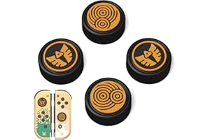 JINGDU Switch Thumb Grip Caps for Zelda Tears of The Kingdom Joy Con, Silicone Joystick Cap Covers Accessories Compatible with Nintendo Switch/OLED/Lite, Black Totk Wing