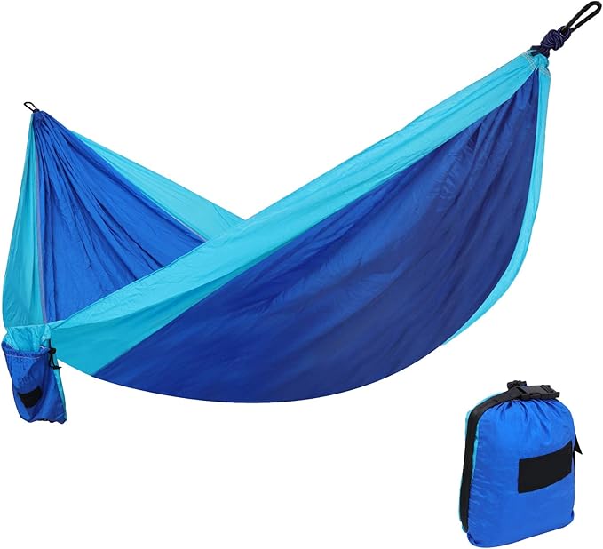 ZENSTYLE Doppel-Hängematte mit Baumriemen – leichte tragbare Nylon