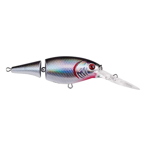 Berkley Flicker Shad Jointed Fishing Lure, Black Silver, 1/5 oz, 2in | 5cm Crankbaits, Size, Profile and Dive Depth Imitates Real Shad, Equipped with Fusion19 Hook