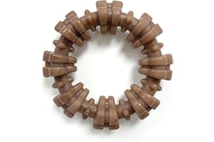 Nylabone Textured Ring Strong Chew Toy for Dogs Made with Real Beef & Chicken, Durable Dog Chew Bones for Aggressive Chewers, Keeps Dogs Busy, X-Large Dog Toys - 50+ lbs, 1 Count