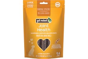 N-Bone 700422 Get Naked Grain Free 1 Pouch 6.6 oz Joint Health Dental Chew Sticks, Large