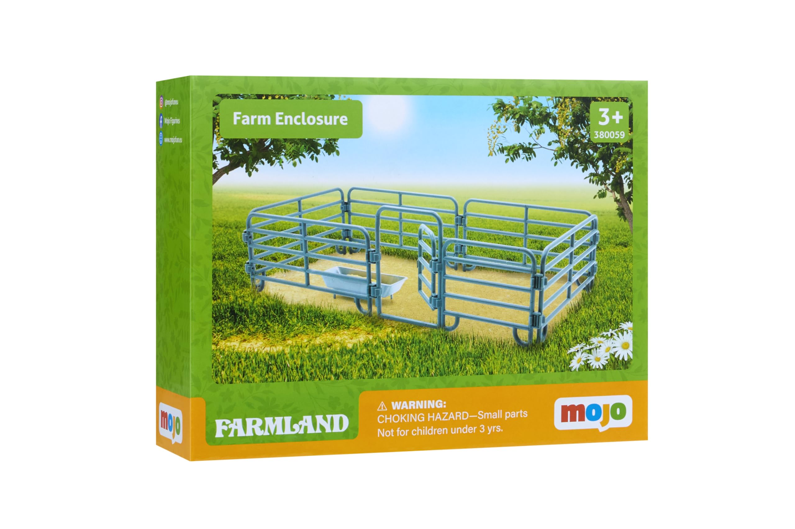 MOJO – Farmland Enclosure Playset | Farm Animals Collection | True to Life & Highly Detailed | Designed in UK