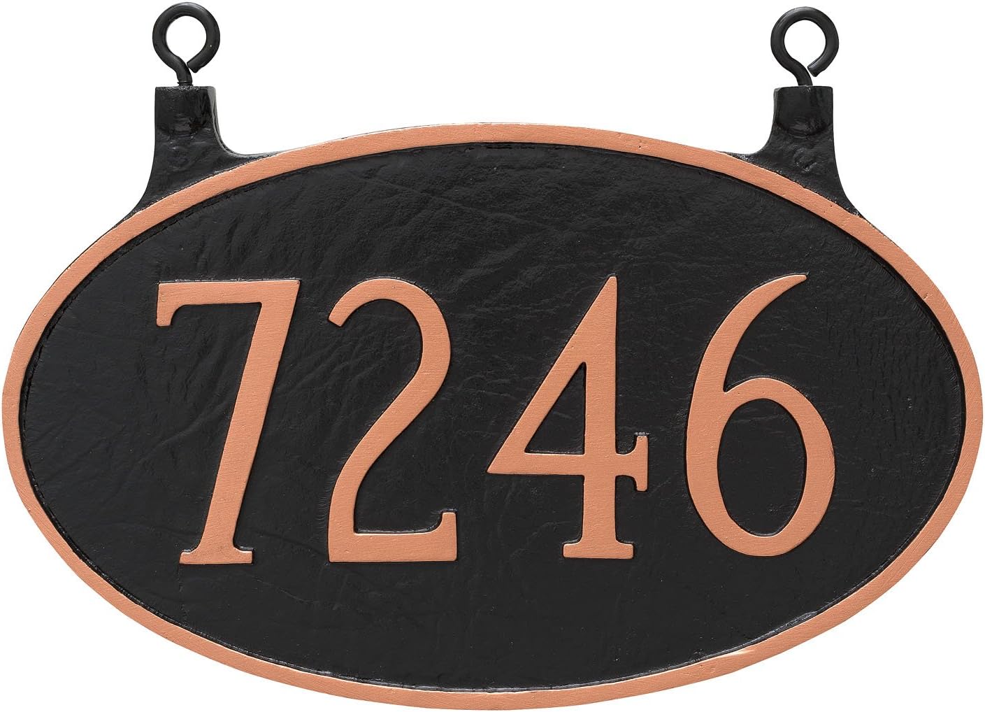 Address Signs - 26 Color Options-Double Sided Hanging Classic Oval Standard Address Sign Plaque-Powder Coated Aluminum-(Holds up to 5 Digits)