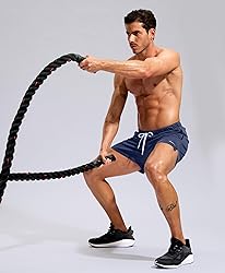Pudolla Men's Workout Running Shorts with Zipper