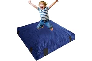 JOYWOO Crash Pad for Kids Sensory Room Equipment, 4 x 4 Ft / 5 x 5 Ft Anti-slip Sensory Crash Mat, Shredded Foam Sensory Crash Pad for Autistic Kids Gift, Soft Washable Cover, Gift for Children and Adults