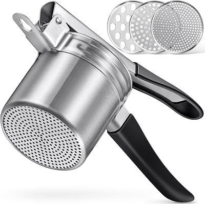 Sopito Potato Ricer 15oz Stainless Steel with 3 Discs Masher Heavy Duty