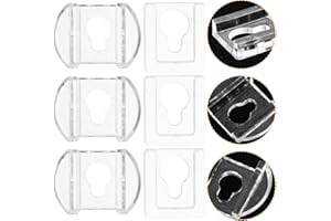 SEWACC Mirror Mounting Clips Acrylic Heavy Duty Picture Hangers 8Pcs Interlocking for Photo Frame and Wall