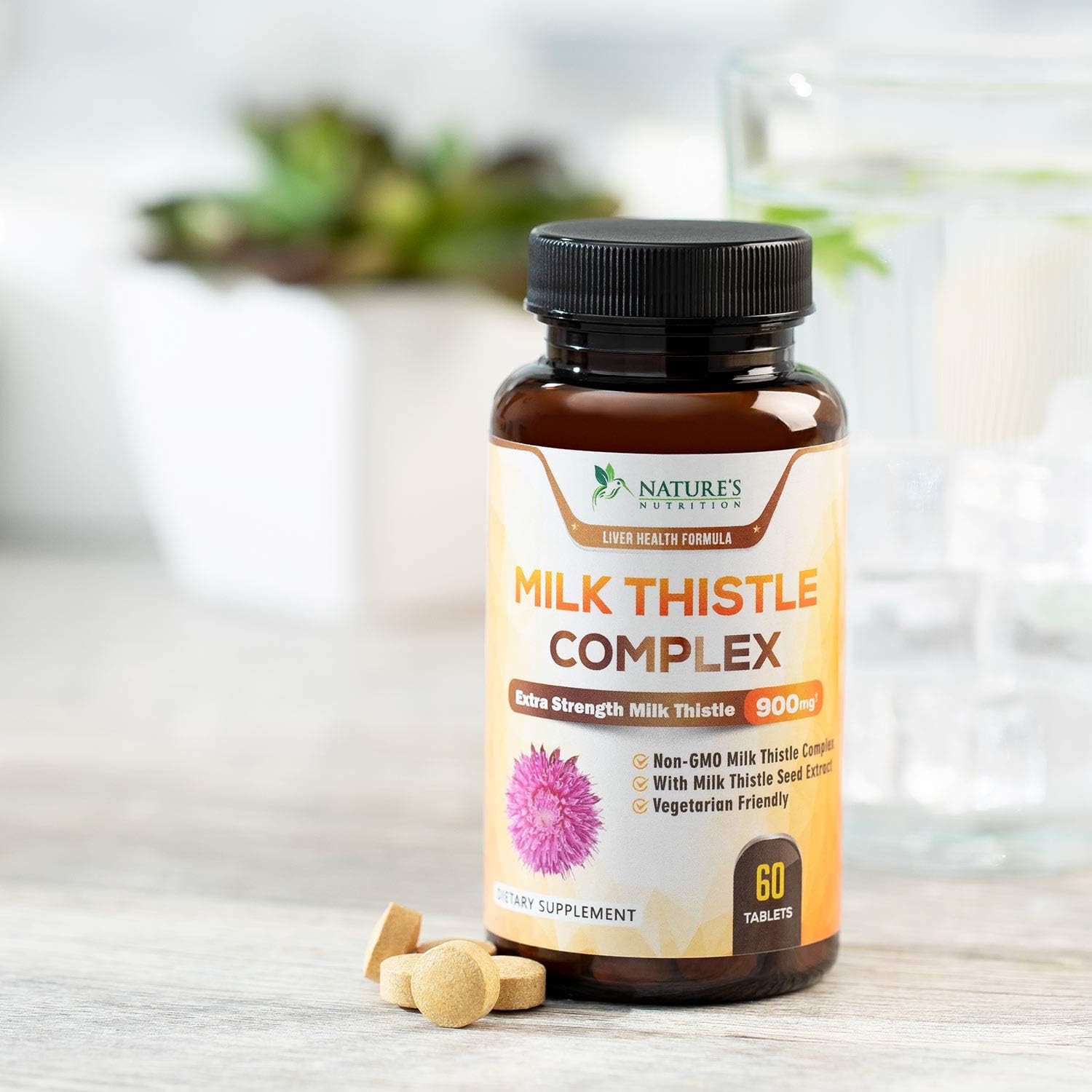 Milk Thistle Capsules Extra Strength Seed Extract 900mg Silymarin