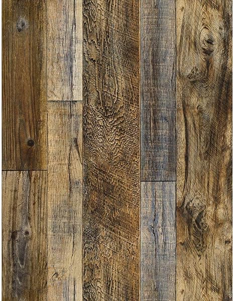 Amazon Ods 17 7インチx236 7インチ 木製壁紙 剥がして貼れる素朴な木目壁紙 粘着式シプラップ壁紙 取り外し可能 バックスプラッシュ壁紙 キャビネット カウンタートップ 寝室 キッチン用 壁紙