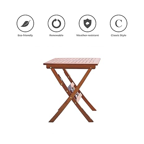 wooden folding bistro set