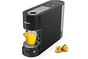 PURHUGO CHEF Espresso Coffee Machine, Compatible with Nespresso Original Pods, One-Touch with Illuminated Brew Zone, 20 Bar Pump, 33.8oz Removable Tank, Compact Design, CM-C07-A