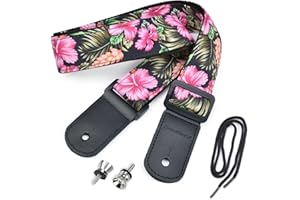 CLOUDMUSIC Ukulele Strap Tenor Concert Soprano Baritone Coloful Hawaii Floral Patterns For Adult Size Kids