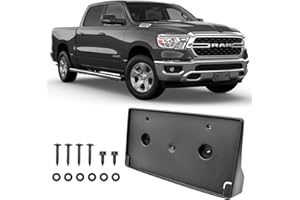 GZSH Front License Plate Frame for Ram 1500 DT 2019 2020 2021 2022 2023 2024 Licence Plate Holder fits Perfectly with Curvature of Front Bumper Ram License Plate Frame Replace OE CH1068151 68274215AE