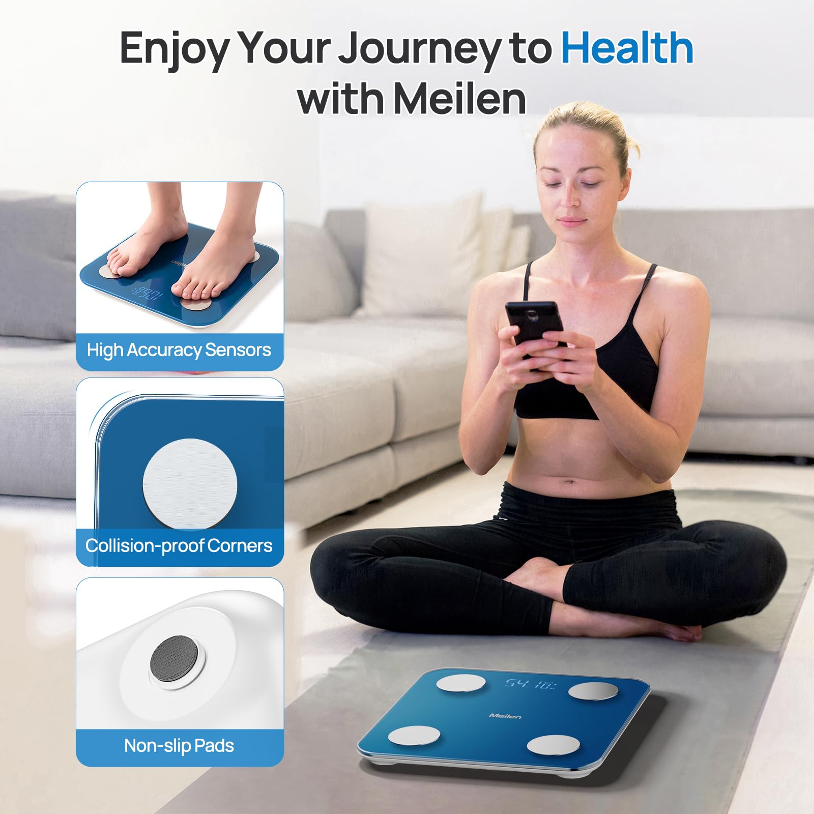 Mua Digital Scale for Body Weight and Fat Percentage, Smart Bathroom ...