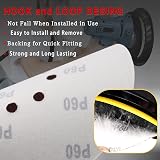 STEBRUAM 225mm Sanding Discs 50 Pack 8 Hole Mixed Grit 40-240 Hook & Loop view 7