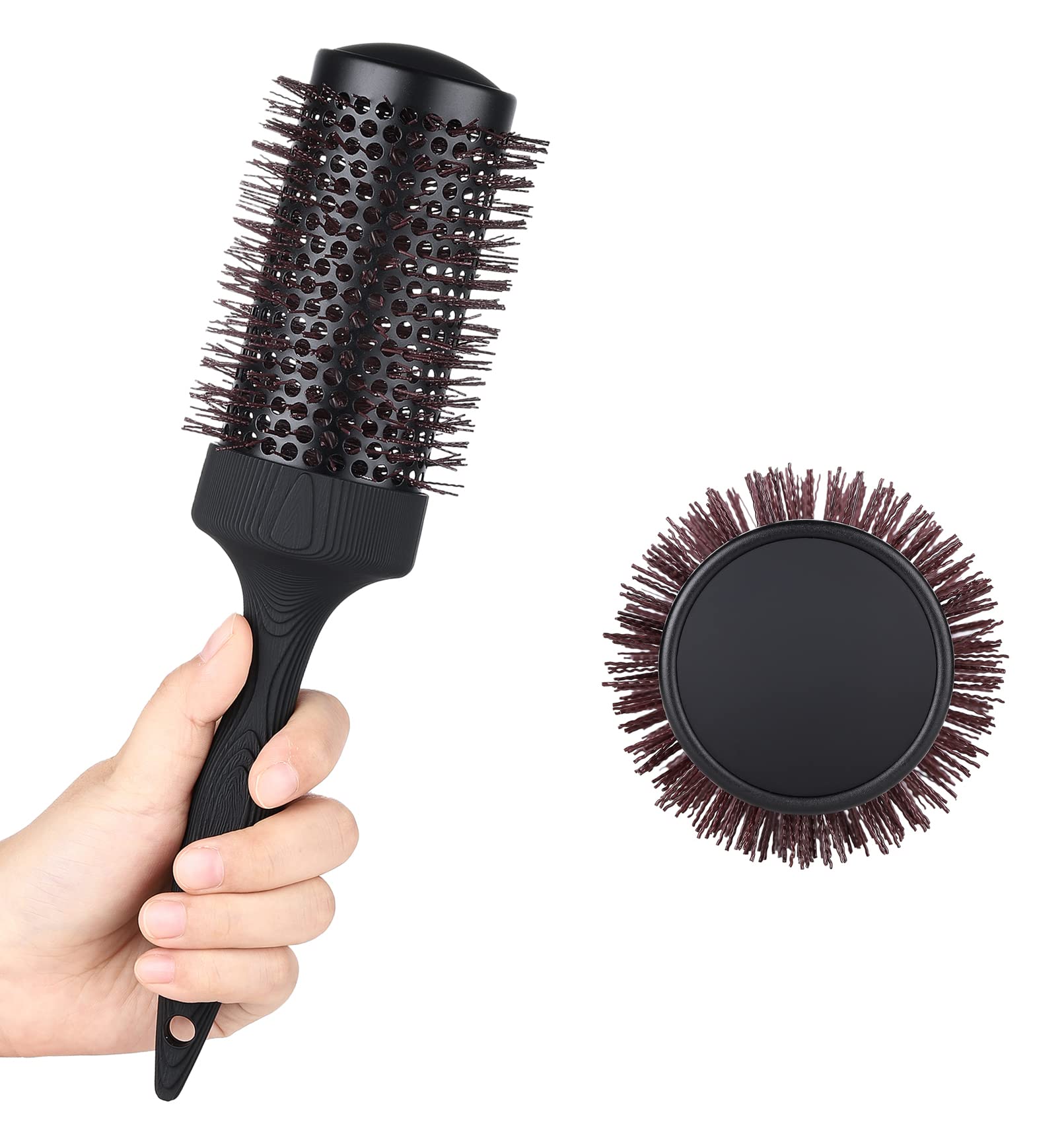 PERFEHAIR Large Ceramic Round Brush for Blow Drying, 2.9 Inch Professional Thermal Roll Barrel Blowdry Hairbrush for Women Blowout, Styling, Curling, Volumising Medium to Long Wavy or Curly Hair