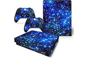ROIPIN Skin for Xbox One X Console and Controller, Stickers Vinyl Decals Film for X-Box One X, Gaming Protective Accessories (Blue Sky)
