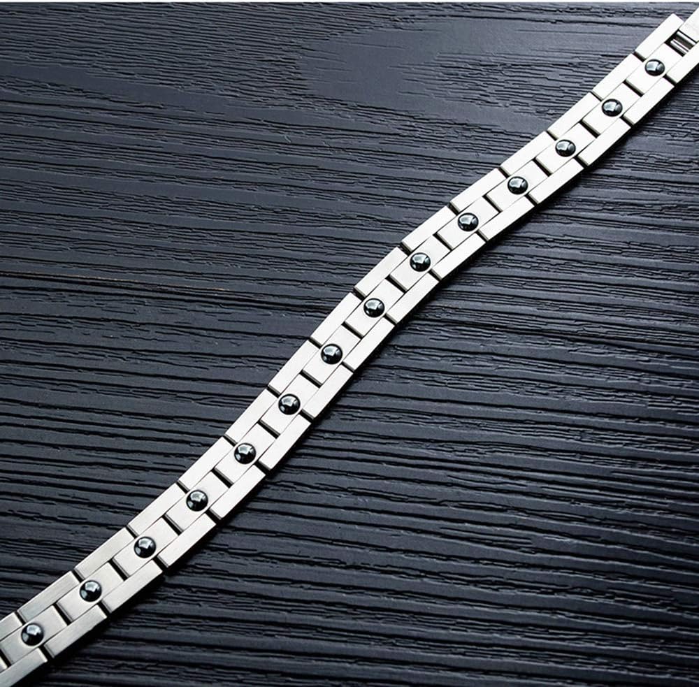 Feraco Magnetic Bracelets for Men Arthritis Pain Relief Sleek Titanium Stainless Steel Magnetic Therapy Bracelet with Removal Tool: Health & Personal Care