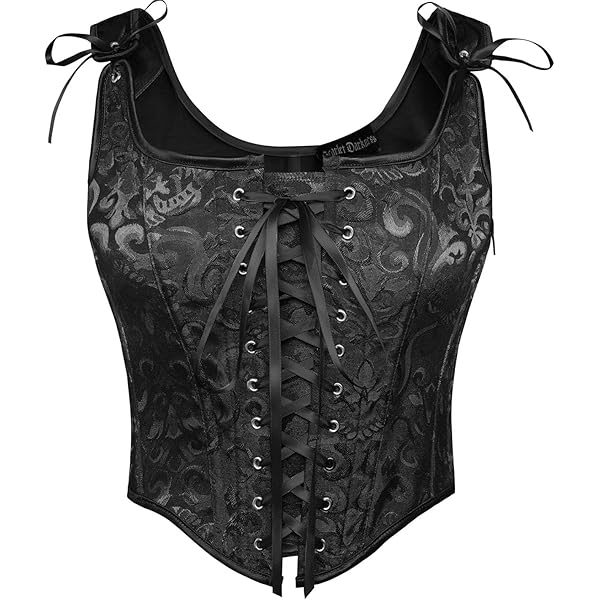 Amazon.com: Black Corset Top Lingerie Bustier Women Shoulder