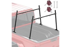 Truck Ladder Racks 1000Ibs Capacity Extendable Pick-Up Ladder Rack Universal Truck Bed Ladder Rack Heavy Duty Steel Non-Drill
