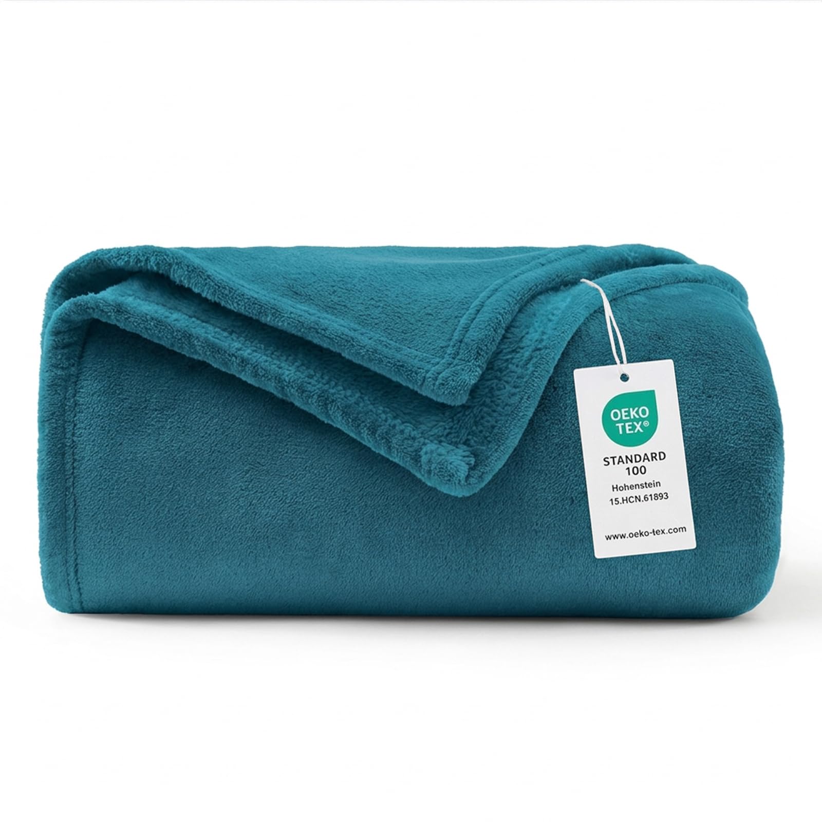 WAVVE Fleece Blanket Sofa Throw Teal 4ft x 5ft - Fluffy Soft Warm Versatile Blanket for Sofa/Couch/Bed Throw/Single Size, 130x150 cm