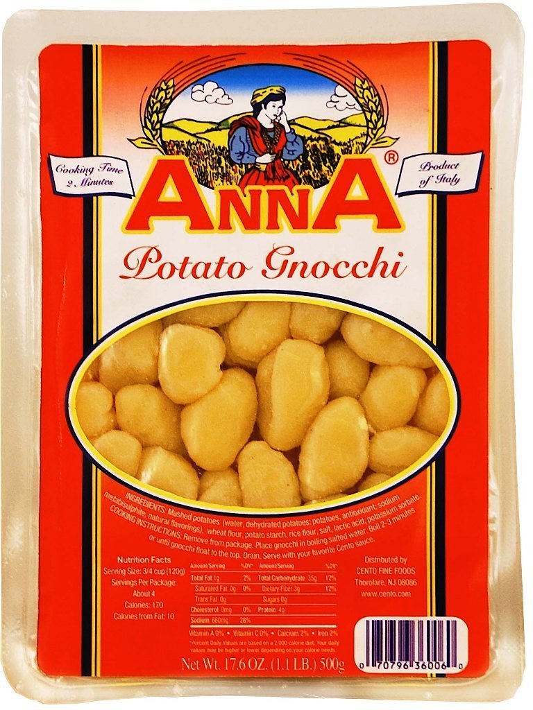 Italian Potato Gnocchi, (4)- 17.5 oz. Pkgs