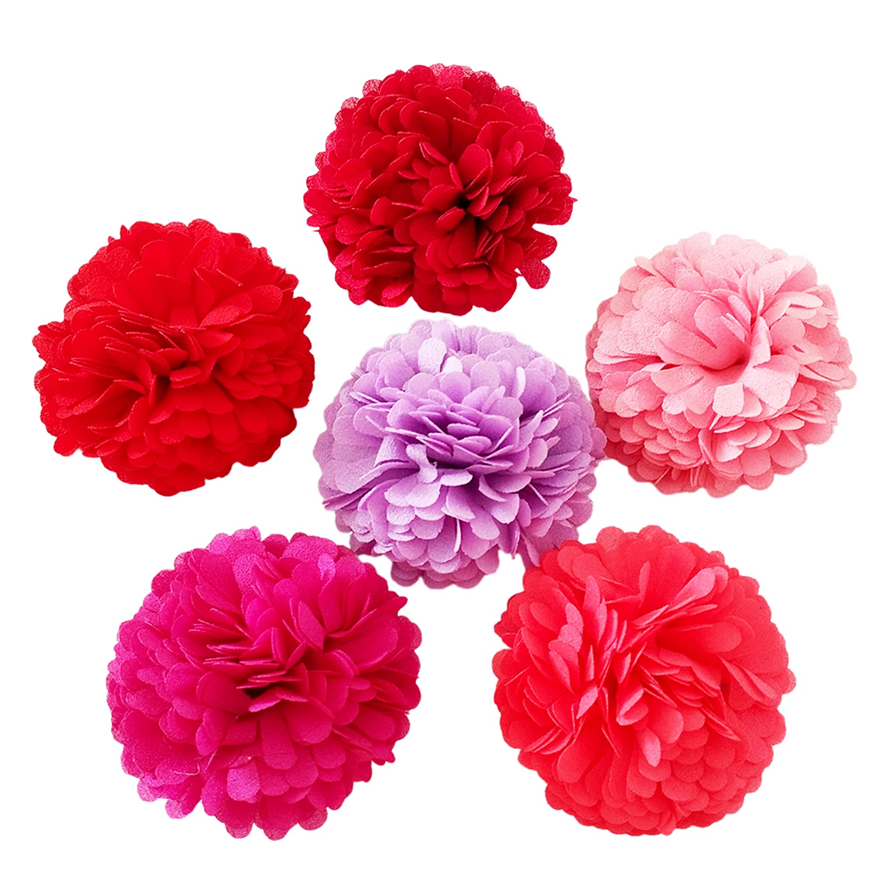 JpGdn 6Pcs Dogs Collar Bows Pink Flowers Decor Sliding Collar Charms Bow for Small Medium Puppy Doggies Cats Pet Wedding Birthday Holiday Party Attachment Grooming Accessories