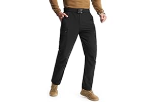Libin Men's Hiking Pants with 8 Pockets Lightweight Stretch Cargo Work Pants Quick Dry Water Resistant Travel Outdoor
