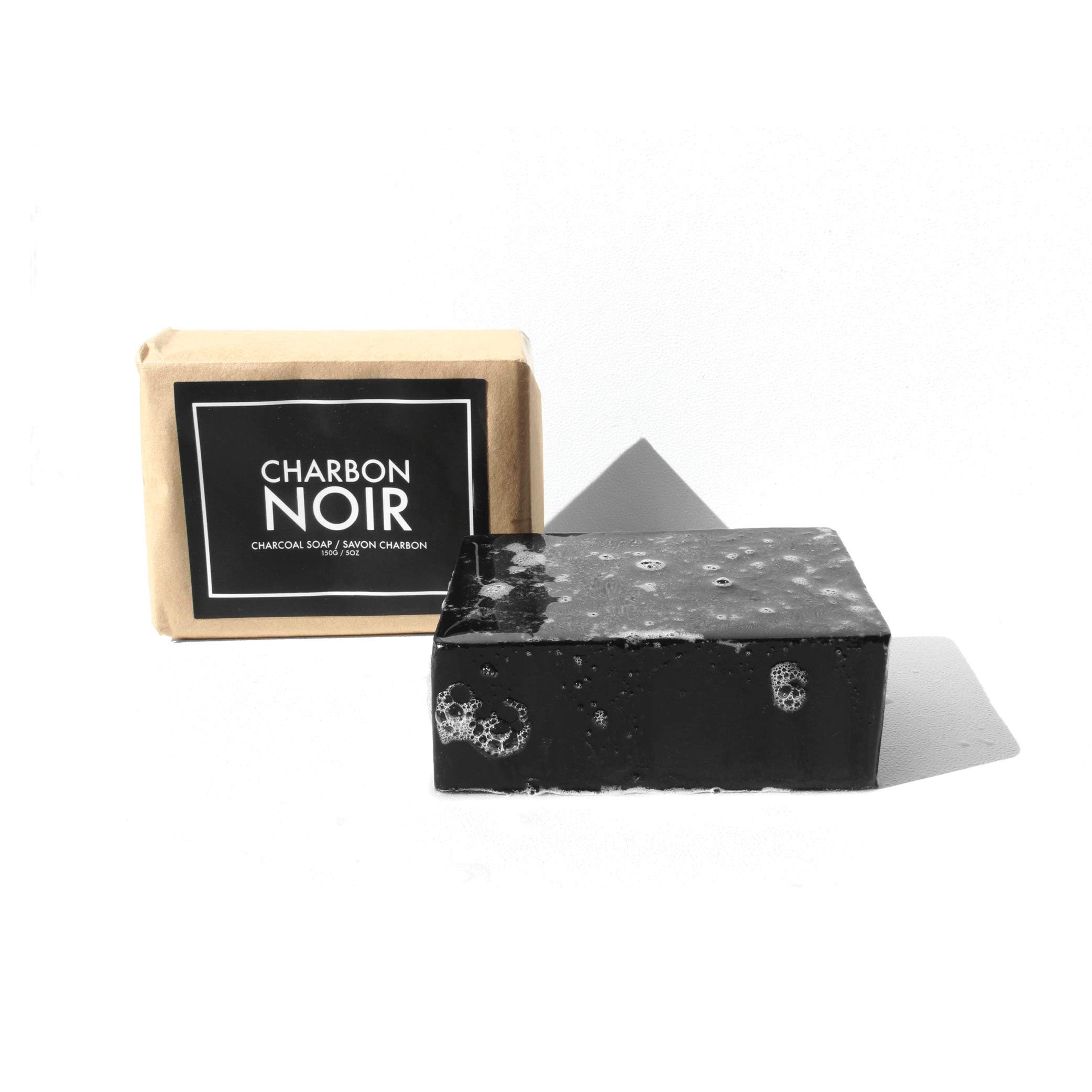 Charbon Noir Facial Bar Charcoal Soap | Activated Charcoal | Deep Cleansing | Eco-Friendly, Plastic-Free and Pet-Friendly - 150g/5,29oz (1 Bar)
