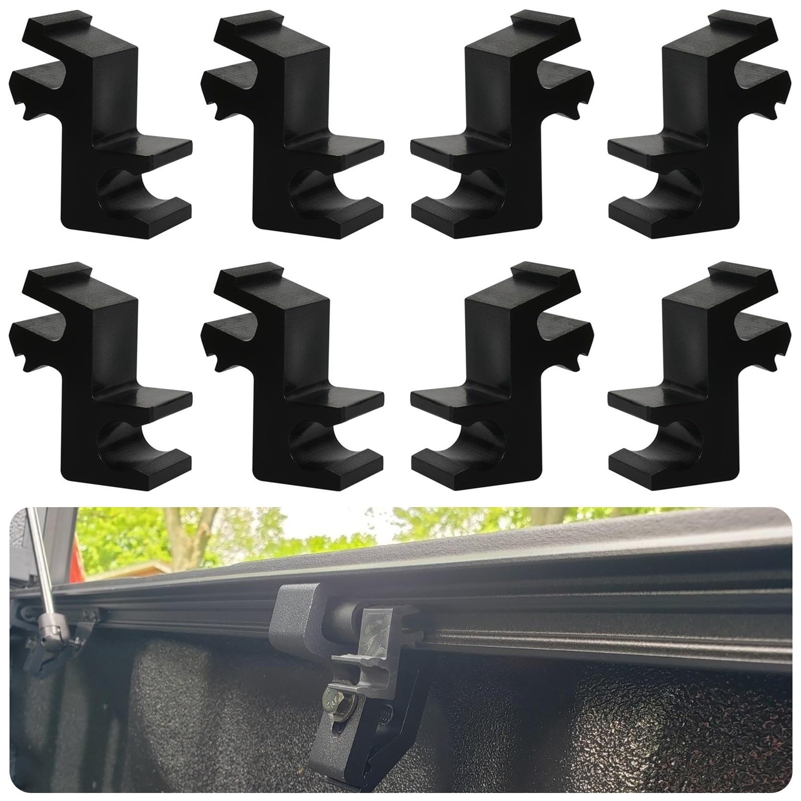 Photo 1 of 8 Pcs Prop Rod Clips Set Fit for Undercover Tonneau Prop Rod, Truck Bed Cover Clips for Undercover Ultra Flex Hard Folding Truck Bed Tonneau Cover Prop Rod