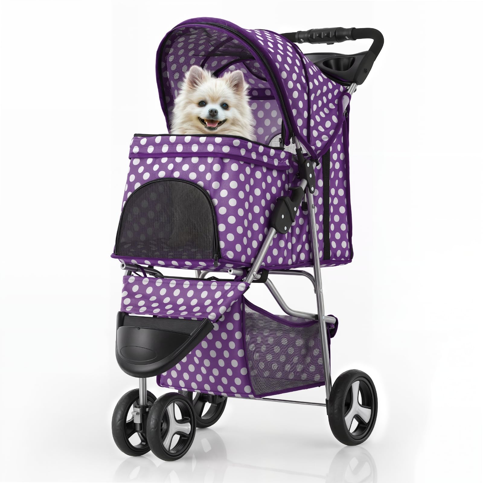 MoNiBloom 3 Wheels Pet Dog Cat Stroller for Small