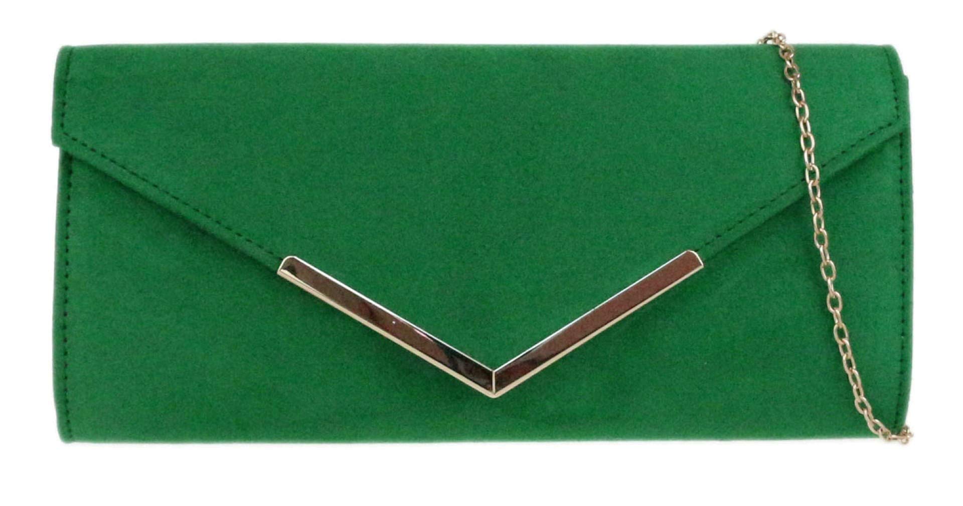 Girly Handbags Womens Small Frame Clutch Bag (Green)