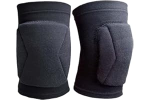 JYBTAA Men Women Knee Pads for Volleyball Wrestling Sports, Protective Kneepadfor Dance Fitness Workout, Lightweight Compression Knee Sleeve for Gardening Cleaning Kneeling Work, Black Plus Size (1 Pair)