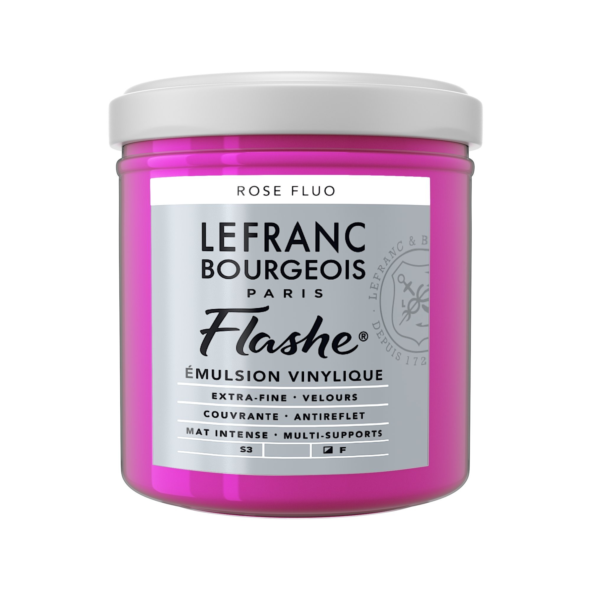 Lefranc Bourgeois Acrylic Vinyl Emulsion, Fluorescent Pink, 125ml Tube-Vinylfarbe