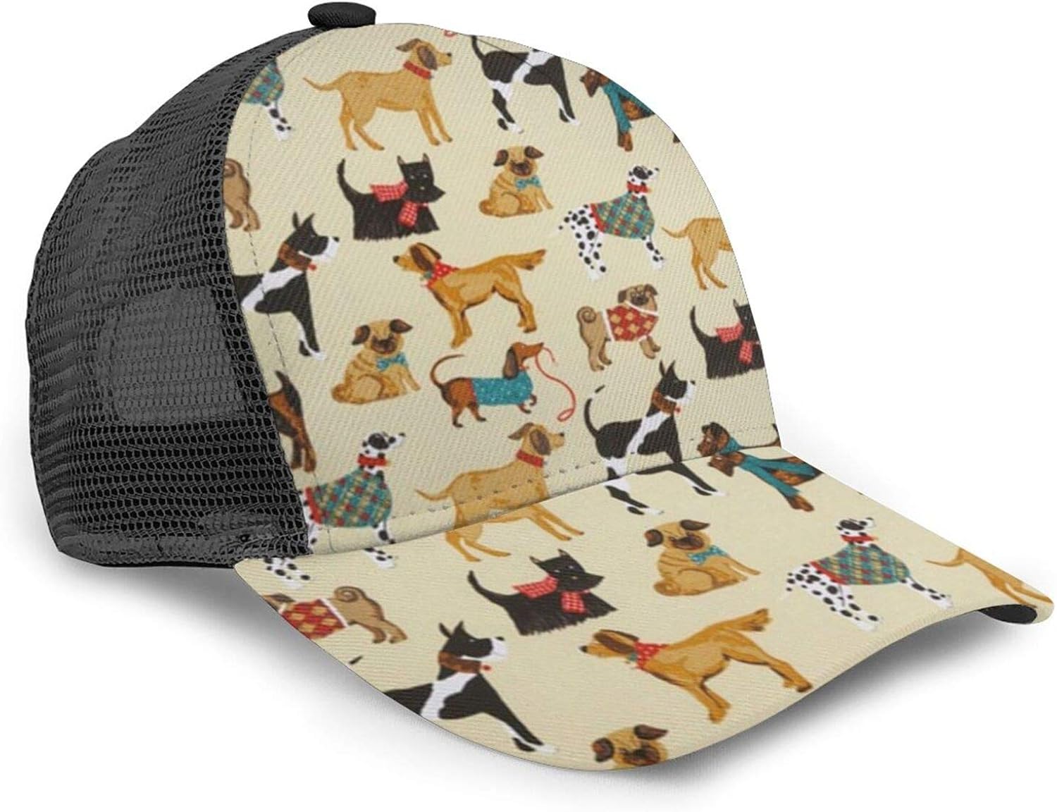 NYTLIKMA Hound Dogs Print Baseball Caps,Unisex Adjustable Mesh Trucker