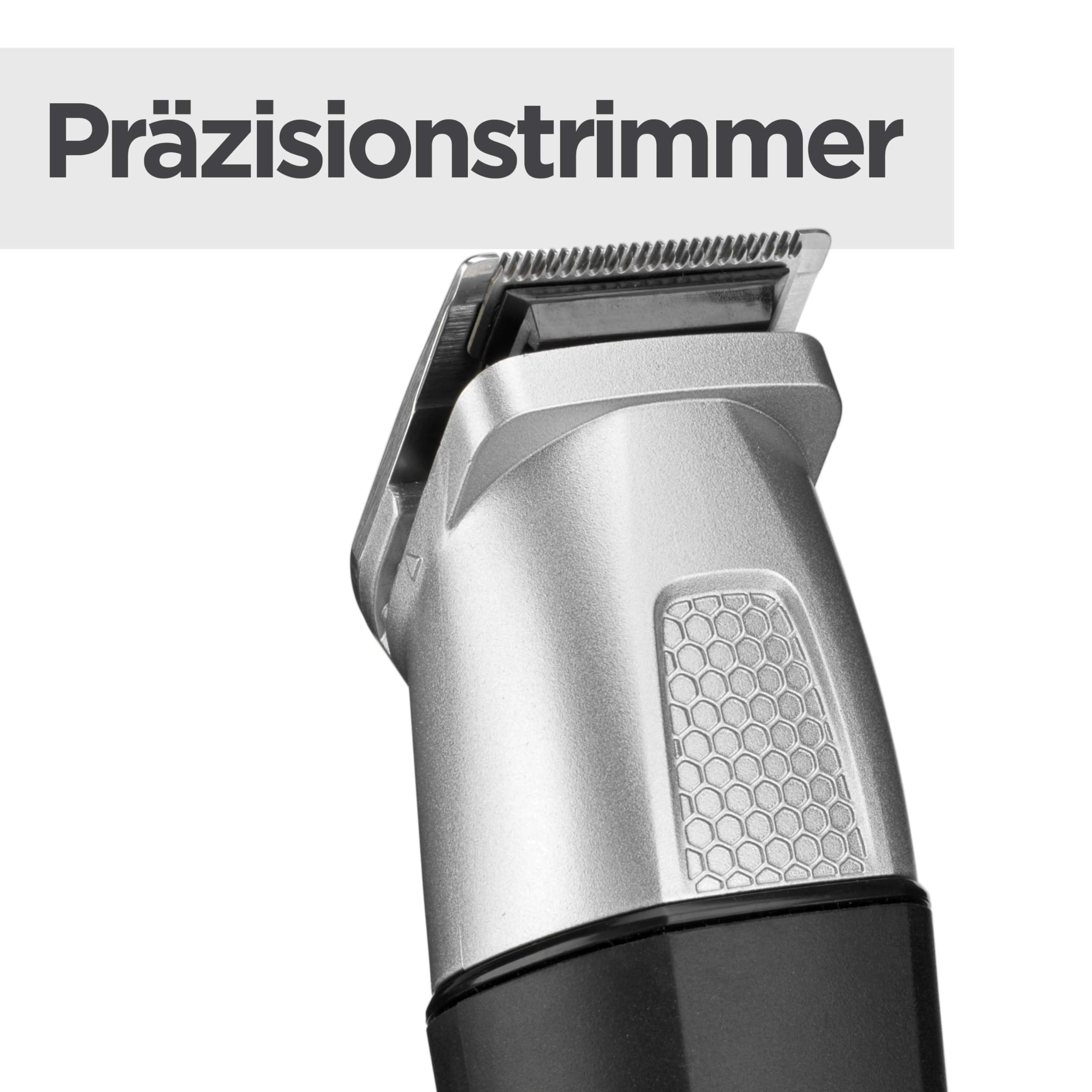 BaByliss Lithium Power 11-in-1 Multi-Trimmer – Kabelloses Grooming-Kit mit Barttrimmer und Nasenhaarschneider, wasserdicht, ideal als Geschenk für Männer, Schwarz/Grau, MT812E 4