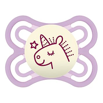 MAM Perfect Night 0-6 Schnuller, beugt Zahnfehlstellungen vor, besonders dünner & flexibler Silikonschnuller, leuchtet im Dun