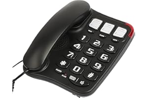 Uvital Big Button Landline Phone with Speaker for Seniors Elderly, 3 One-Touch Memory and 10 Two-Touch Memory Support One-Tou