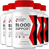 Natural Glyco Blood Support, Advanced Blood Formula Capsules, Natural Glyco Supplement Pills - Maximum Strength, for Healthy Circulation & Stable Level, NaturalGlyco Reviews (5 Pack)