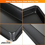 JMIATRY 4 Pcs Non Stick Oven Baking Tray Set Carbon Steel Rectangular view 3