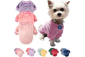 FabriCastle Dog Sweater, Pack of 3, Dog Clothes, Dog Coat, Dog Jacket for Small or Medium Dogs Boy or Girl, Ultra Soft and Warm Cat Pet Sweaters (Small, Pink,Purple,Light Pink)