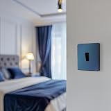BG Electrical Single Wall Light Switch 2 Way Screwless Front Plate Matt Blue view 6