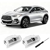 2Pcs No Fade Car Door Lights Logo Projector Compatible with QX50/56/60/70/80, Q50/60/70, G25/37, M25/35/37/45/56, FX35/37/45/50, EX25/35/37 Model, Led Car Door Welcome Puddle Lights Accessories
