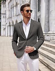 COOFANDY Men's Casual Knit Blazer Suit Jacket