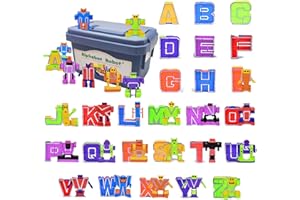 Siiziitoo Alphabet Robots for Kids ABC Learning Toys for Kids Ages 3-5 Alphabots Transforming Letter Toy Robot Alpha Bots Toddlers Education Toy Carnival Prizes