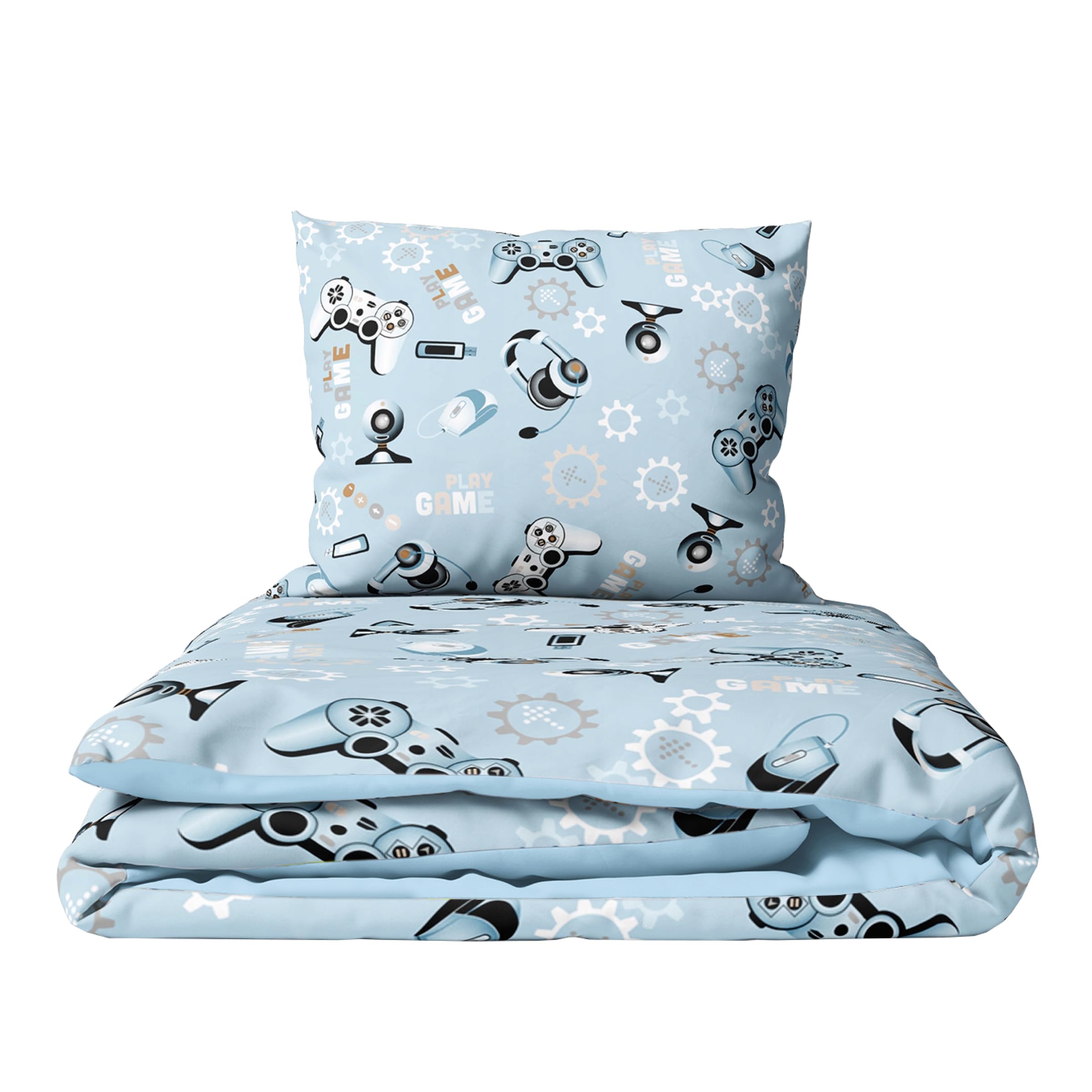 Baby Comfort 2 Piece Children Quilt Duvet & Pillow Set 80x70 cm 12M+ (Games) — image 1