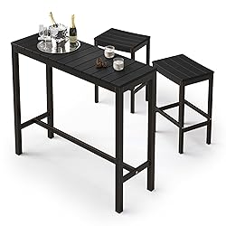 Cozyman Outdoor Bar Height Table and Chairs Set, 3
