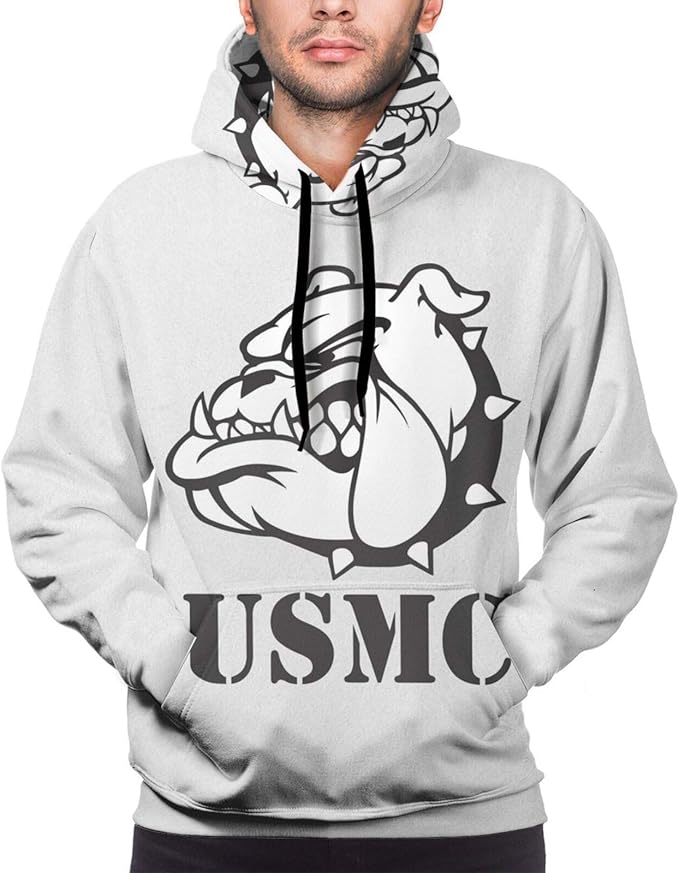 XIGCTRUD USMC Marine Corps Bulldog Hooded Man Hoodie