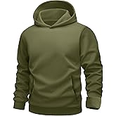 MAGCOMSEN Mens Hoodies Fashion Casual Athletic Hoody Pullover Fleece Lined Simple Soft Sweatshirts with Kangaroo Pocket